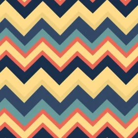 Retro Zig Zag Lines Pattern - Seamless Design