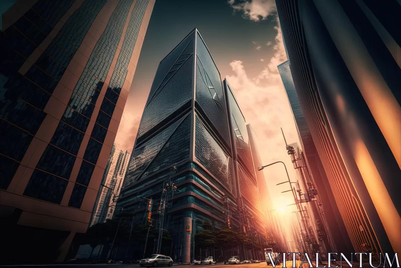 Captivating Modern Cityscape with Grandiose Architecture | HD Wallpaper AI Image