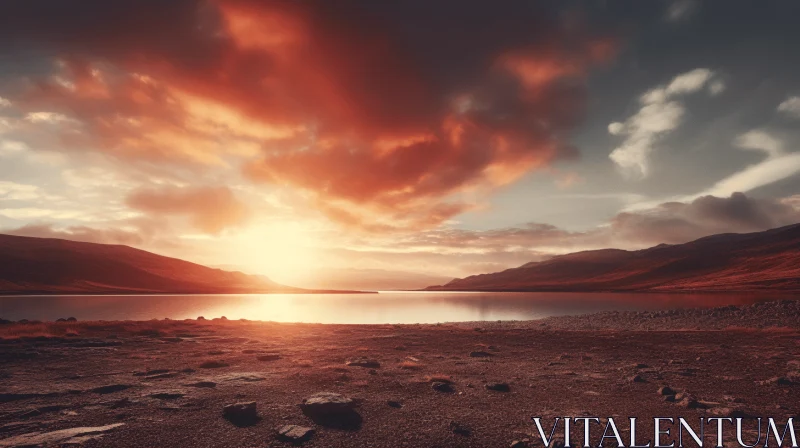 Captivating Desert Scene with Majestic Mountains | Scottish Landscapes AI Image