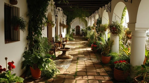 Enchanting Mediterranean-Style Courtyard | Peaceful Oasis