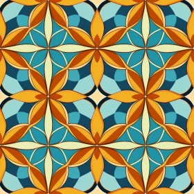 Moroccan Tiles Seamless Pattern - Colorful Geometric Design