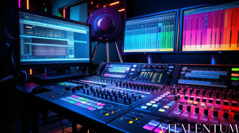 Professional Sound Recording Studio Setup AI Image