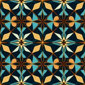 Blue Green Yellow Geometric Pattern