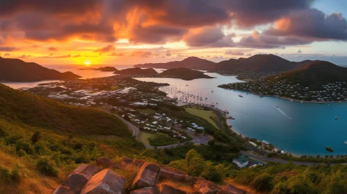 Captivating Sunset at St. John: A Nature-Inspired Masterpiece