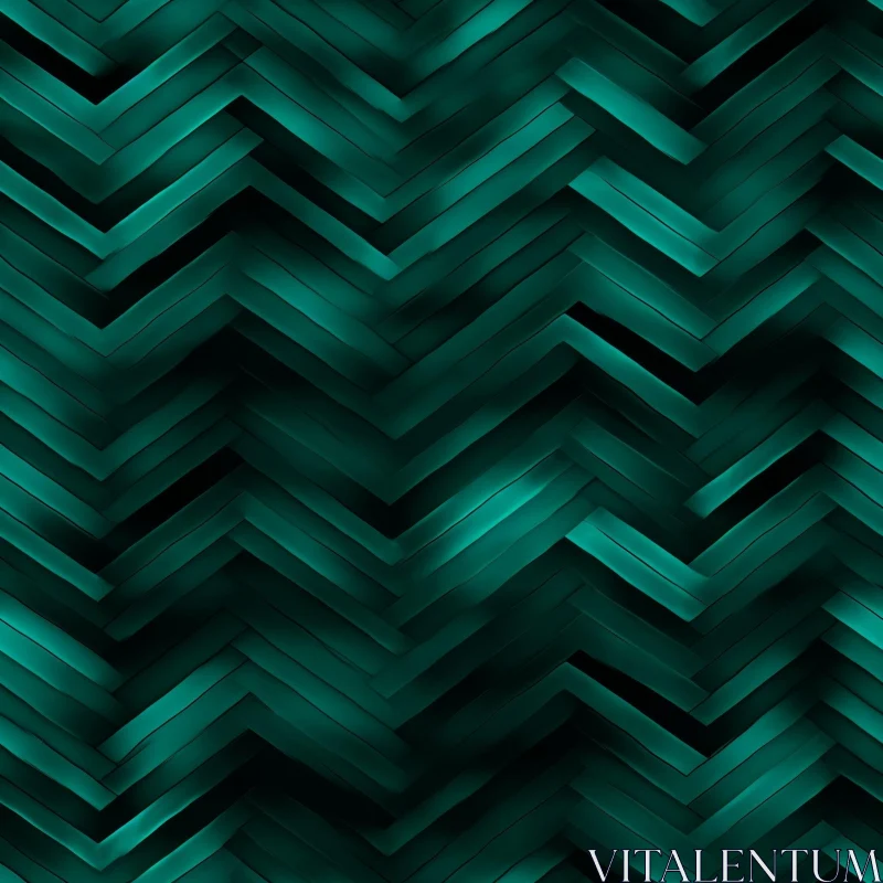 Dark Green Chevrons Geometric Pattern AI Image