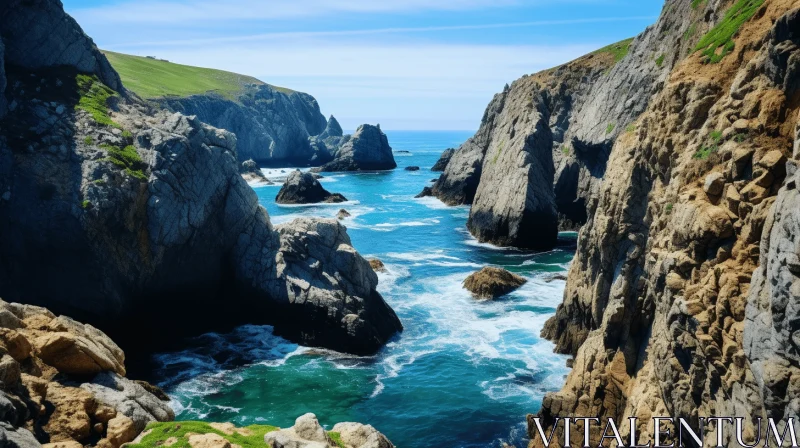 Majestic Rocky Cliffs: A Captivating Natural Wonder AI Image