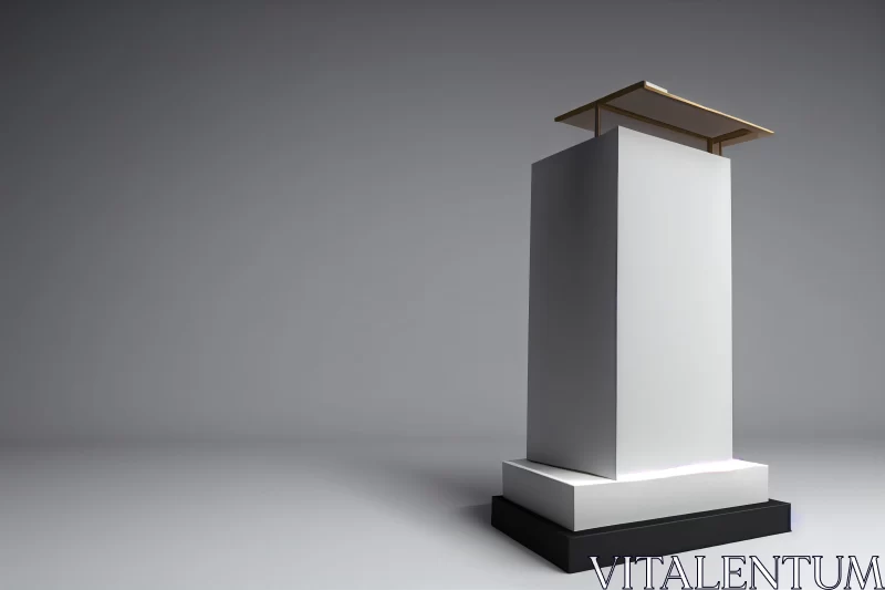 Minimalist Trophy Stand by Hilary Stytt | Graphic Design AI Image