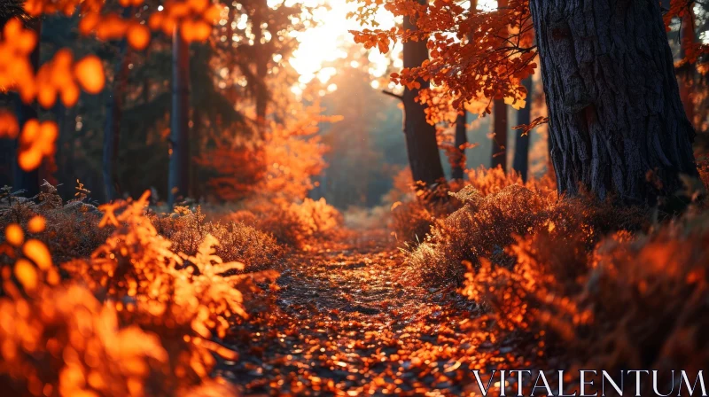 Serene Beauty of Autumn Forest: A Captivating Photo AI Image