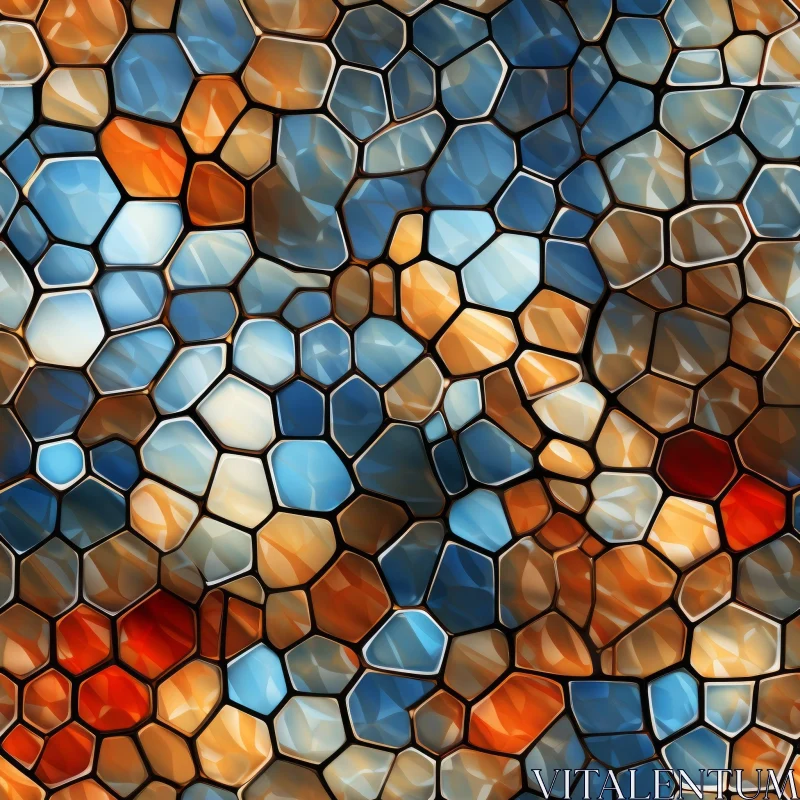 Stained Glass Mosaic Abstract Pattern for Home Decor AI Image