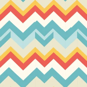 Retro 1950s Chevrons Seamless Vector Pattern
