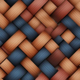 Wood Basket Weave Pattern - 3D Rendering