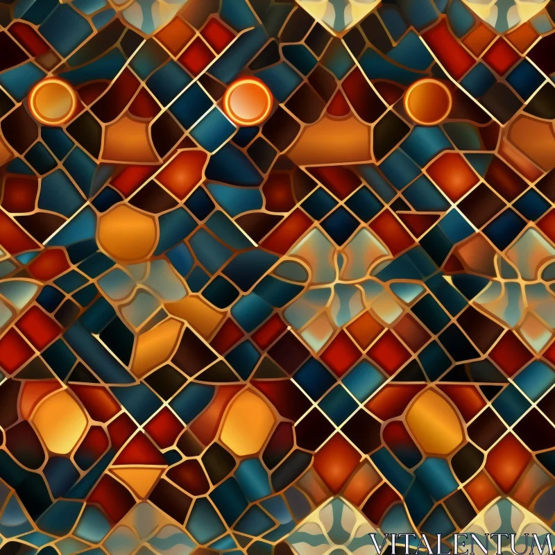 Intricate Mosaic Geometric Pattern AI Image