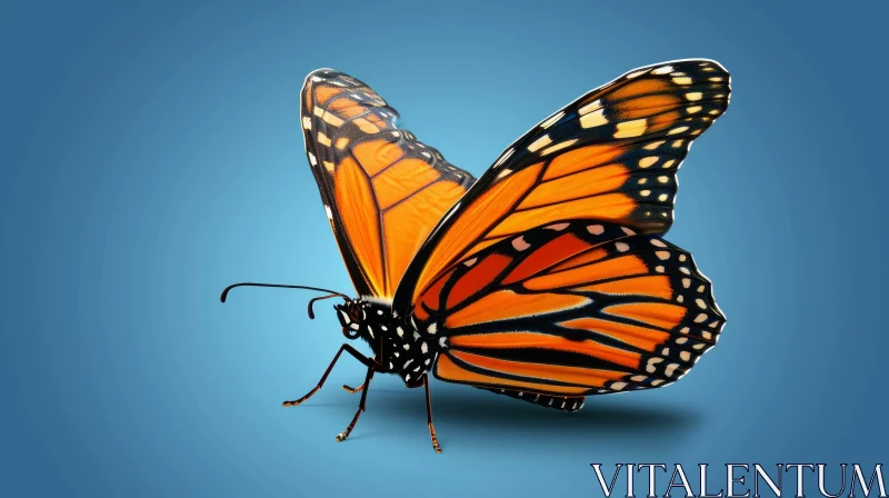 Stunning Photorealistic Illustration of a Monarch Butterfly AI Image