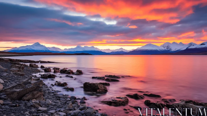 Captivating Sunset Over Water | Romantic Riverscapes AI Image