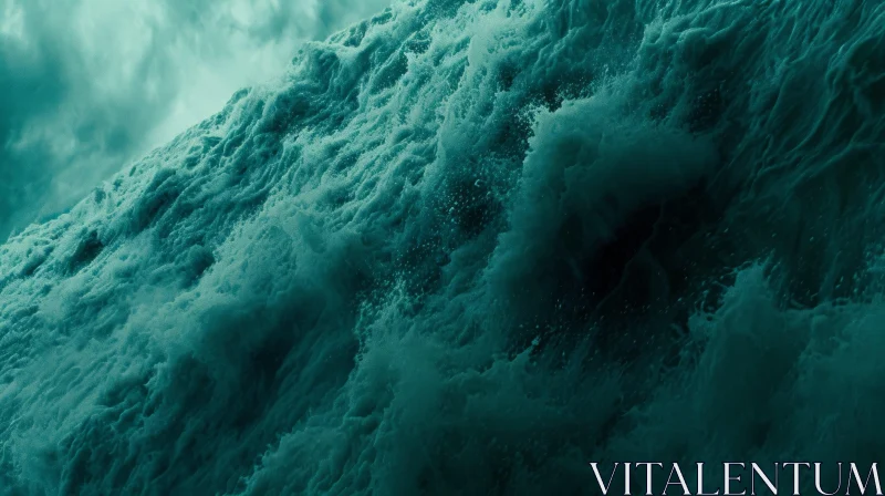Majestic Wave Crashing on Rocky Shore | Ocean Photography AI Image