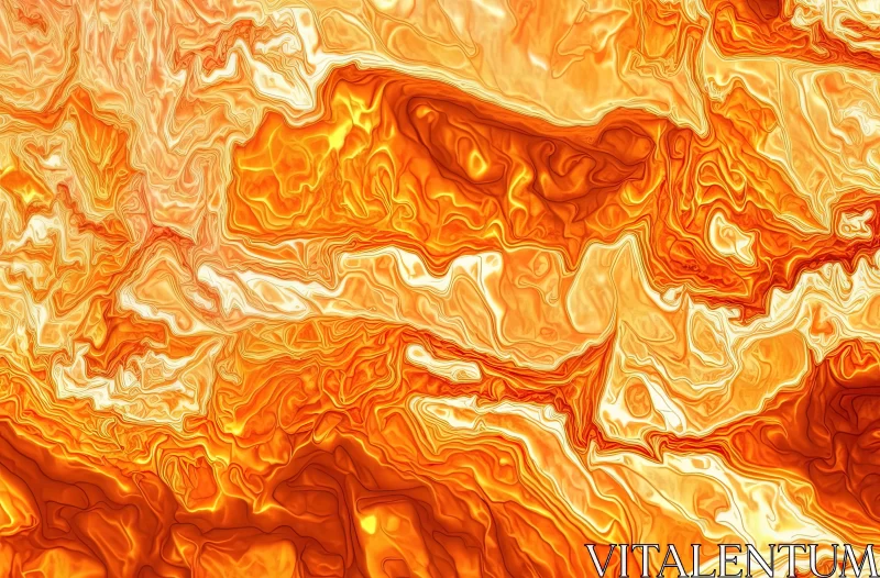 Abstract Fire Painting: Multilayered Textures on Marble Surface AI Image