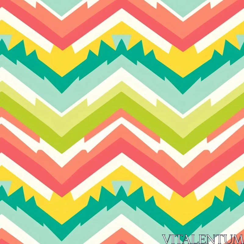 AI ART Colorful Zigzag Seamless Pattern for Fabric & Home Decor
