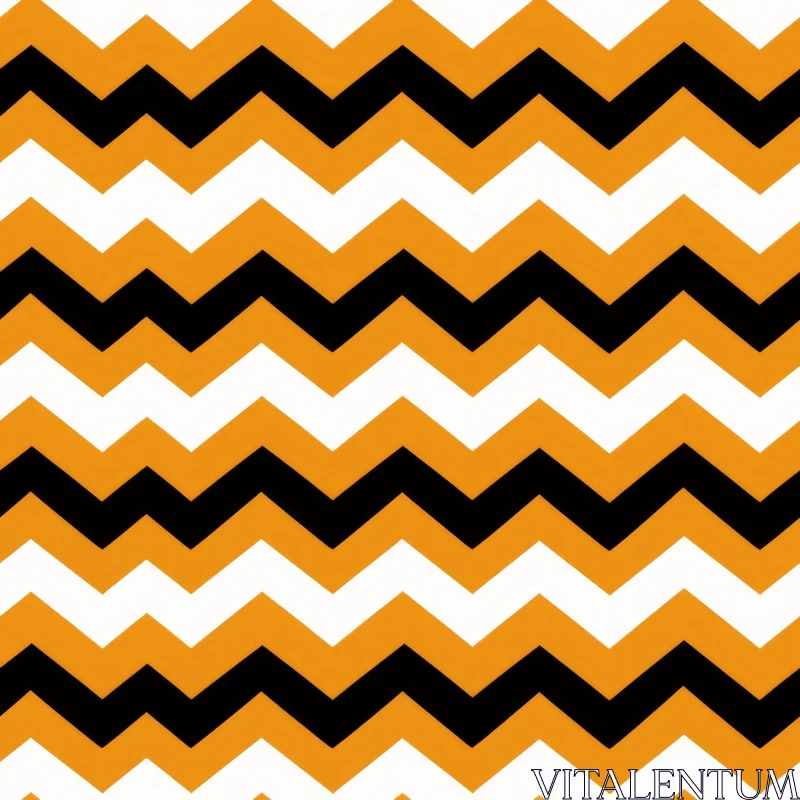 Bold Orange and Black Chevron Pattern on White Background AI Image