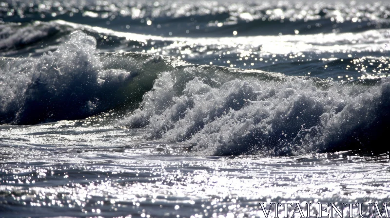 Captivating Ocean Waves: A Symphony of Motion and Sound AI Image