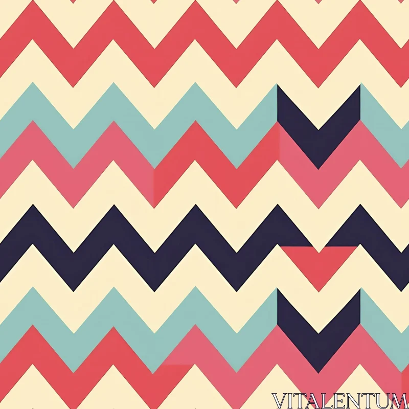 Retro Geometric Chevrons Seamless Vector Pattern AI Image