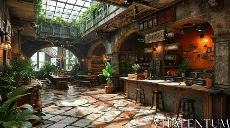 Cozy Tavern Interior: A Captivating 3D Rendering AI Image