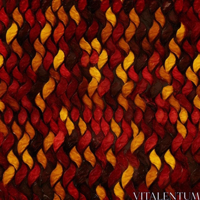 Herringbone Leaves Seamless Pattern on Dark Background AI Image