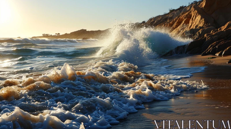 Majestic Seascape: A Captivating Nature Image AI Image