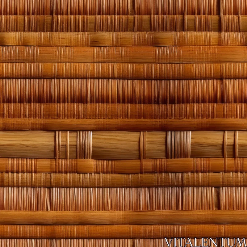 Traditional Woven Bamboo Mat | Natural Brown Color AI Image