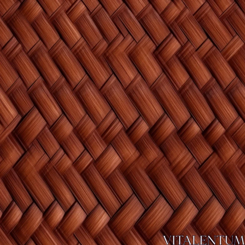 Brown Wicker Basket Texture AI Image