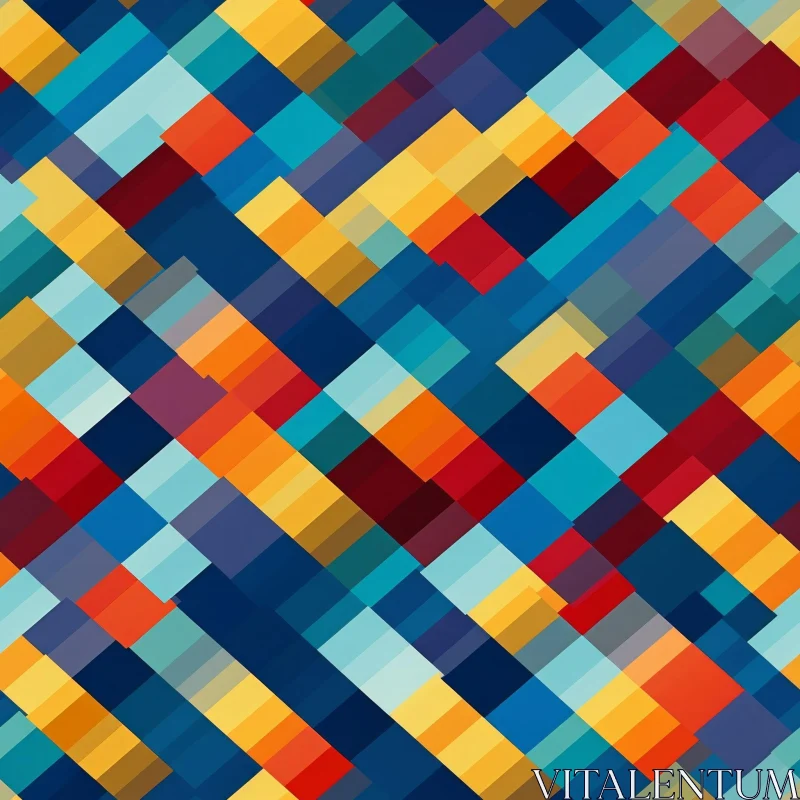 AI ART Colorful Abstract Geometric Pattern - Dynamic Design