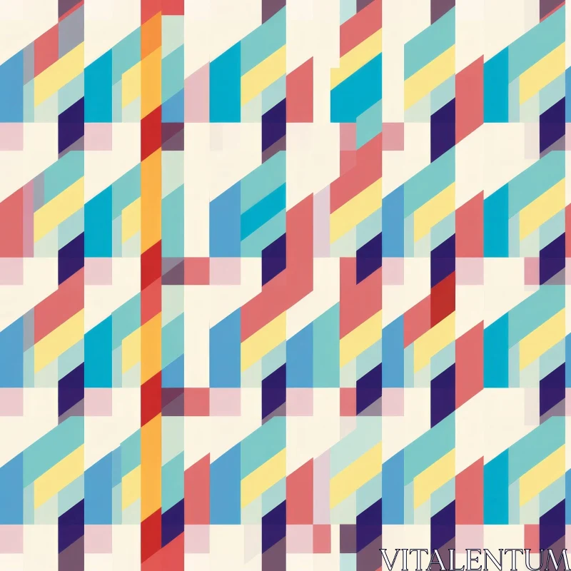 AI ART Colorful Geometric Rectangle Pattern