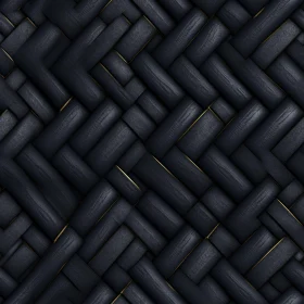 Luxurious Black Leather Texture with Gold Highlights