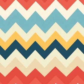Retro 70s Zig Zag Lines Pattern - Memphis Design Inspired