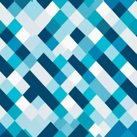 Blue and White Geometric Pattern - Modern Design