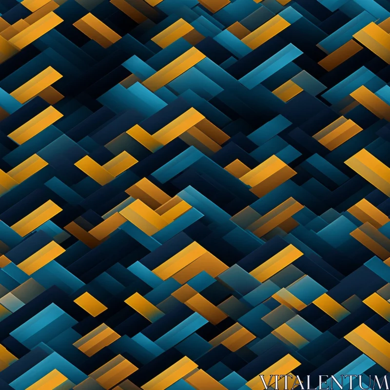 Blue and Yellow Geometric Pattern for Backgrounds AI Image