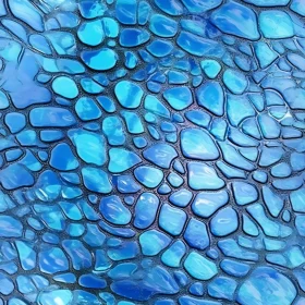 Blue Cobblestone Texture - Seamless Pattern with Highlights and Shadows