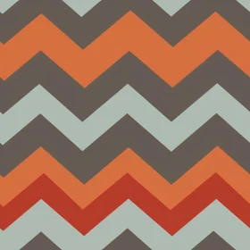 Brown, Orange, and Blue Chevron Pattern