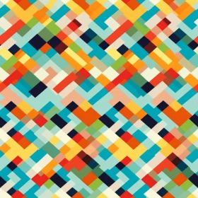 Colorful Geometric Rectangle Pattern for Fabric and Wallpaper