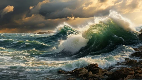 Powerful Painting of a Stormy Sea