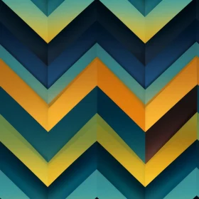Seamless Geometric Pattern - Blue, Green, Yellow Chevrons