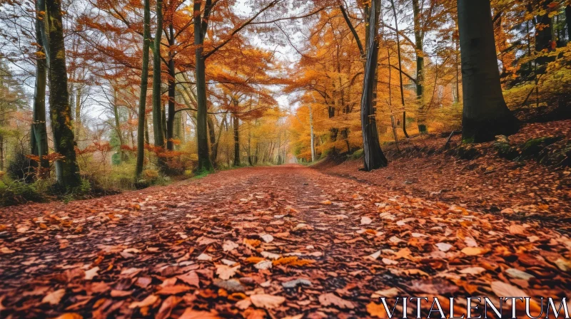 Captivating Autumn Forest Photography | Vibrant Fall Foliage AI Image