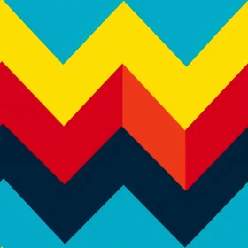 Chevron Geometric Pattern in Bright Colors