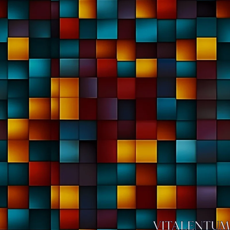 AI ART Dark Mosaic Seamless Pattern - Structured Design for Backgrounds