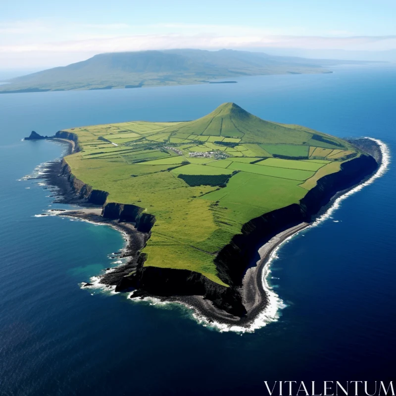 Aerial Image of a Majestic Island | Traditional British Landscapes AI Image