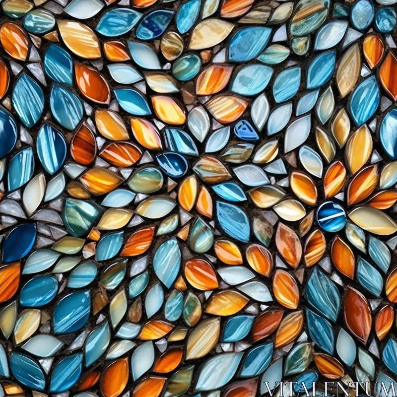 Colorful Glass Mosaic Pattern for Design Projects AI Image