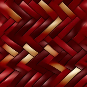 Luxurious Red and Gold Striped Herringbone Pattern