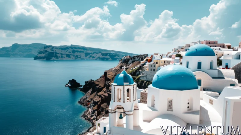 Santorini, Greece: A Captivating Cliffside Town AI Image