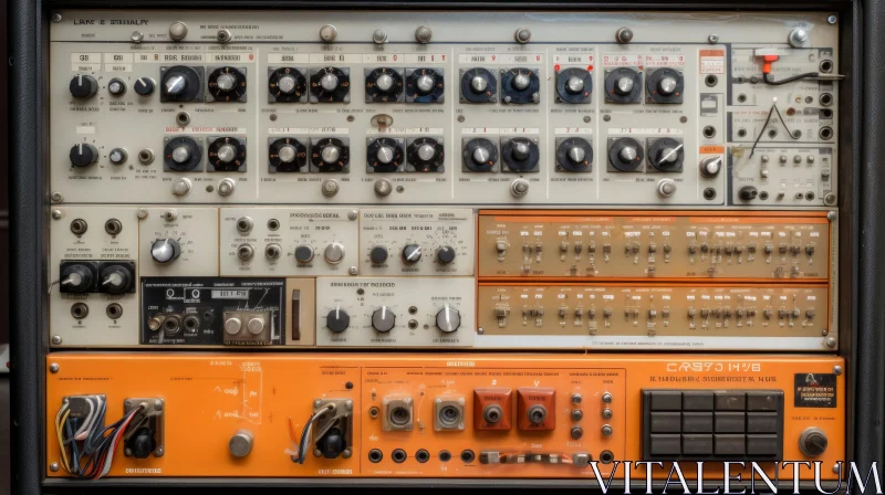 Vintage Analog Synthesizer Panel - Sound Control Interface AI Image