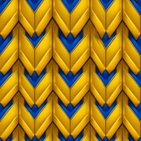 Blue and Gold Chevrons Pattern - Traditional African Inspiration