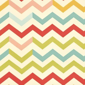 Retro 1950s Chevrons Pattern - Memphis Design Inspired